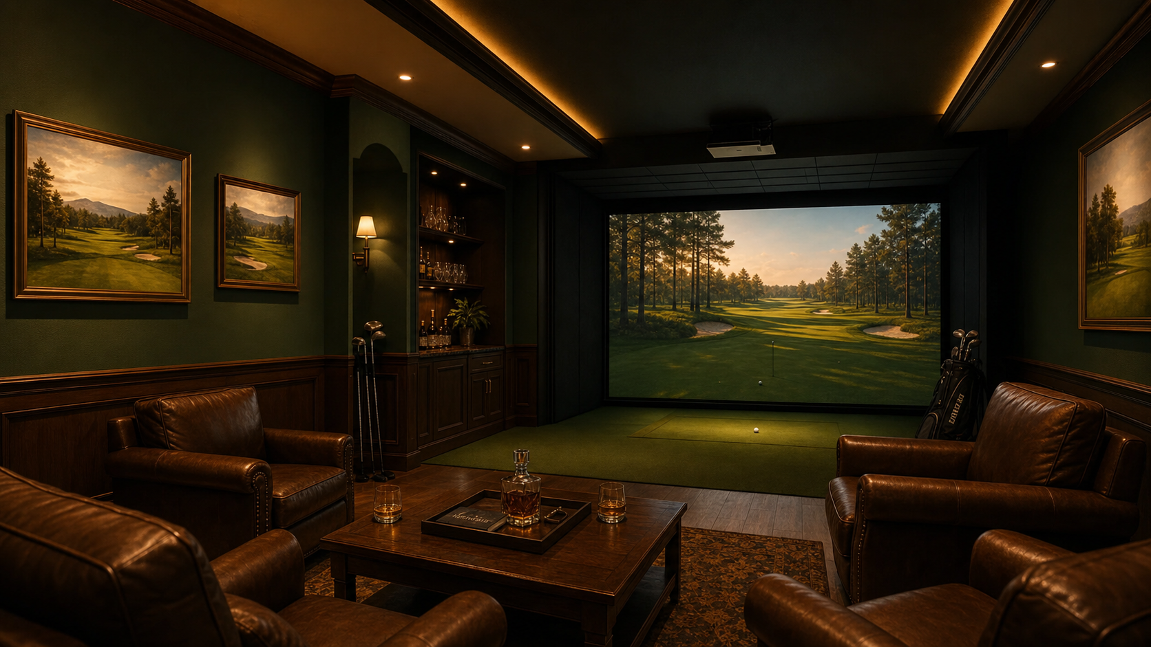 The Turn at LikeMinds golf simulator lounge